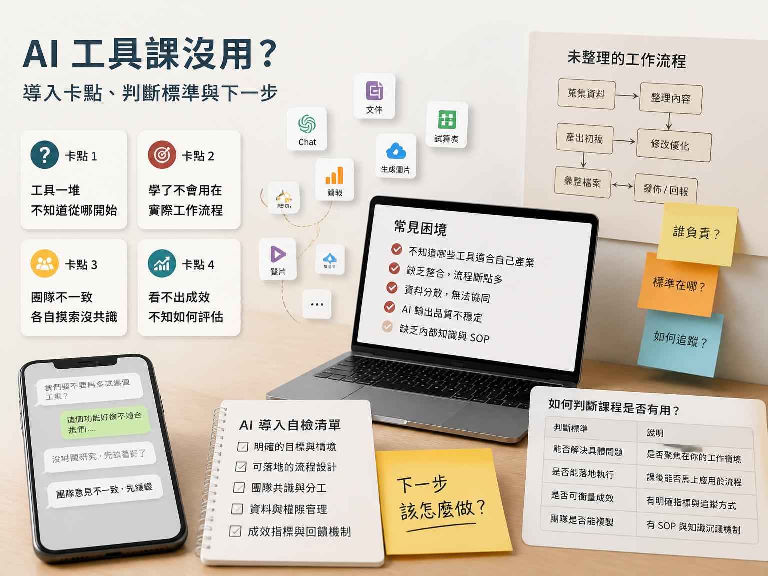 AI 成功思維不是工具課：為什麼老闆學了 AI 仍然沒變快｜第一個問題段落後