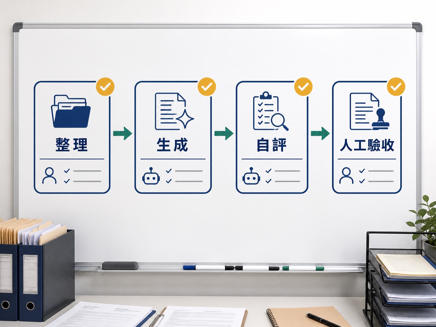 AI 導入流程怎麼驗收？先定義交付物，才能穩定生成｜流程角色拆解段落