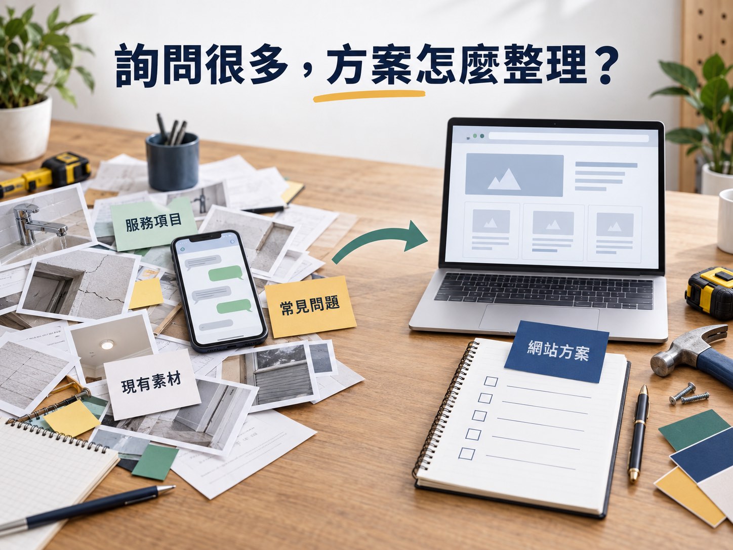 從客戶需求到第一版提案：AI 可以接在哪裡？用修繕公司網站示範｜呈現讀者問題與卡點