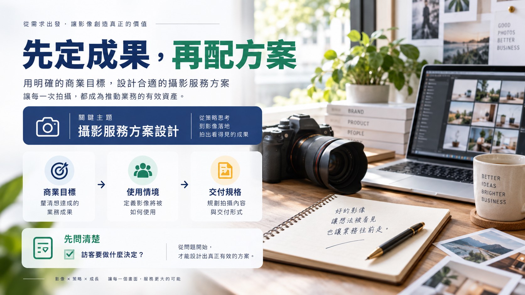 同樣的攝影專業，換個使用情境就該換一套方案｜主題示意圖
