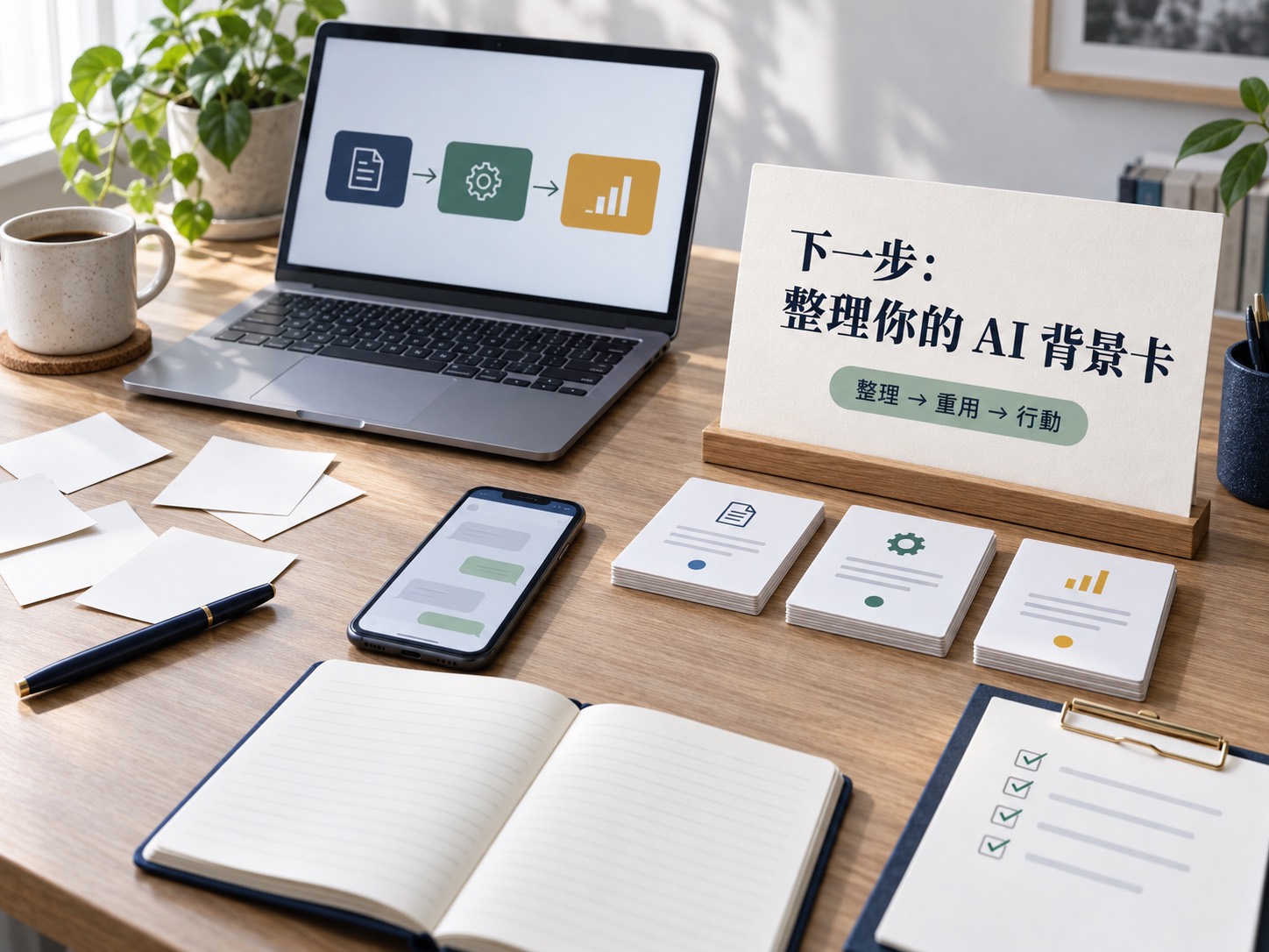 每次都要重新介紹自己？用一張AI背景卡，讓品牌資訊接得上本次任務｜呈現讀者準備採取下一步行動