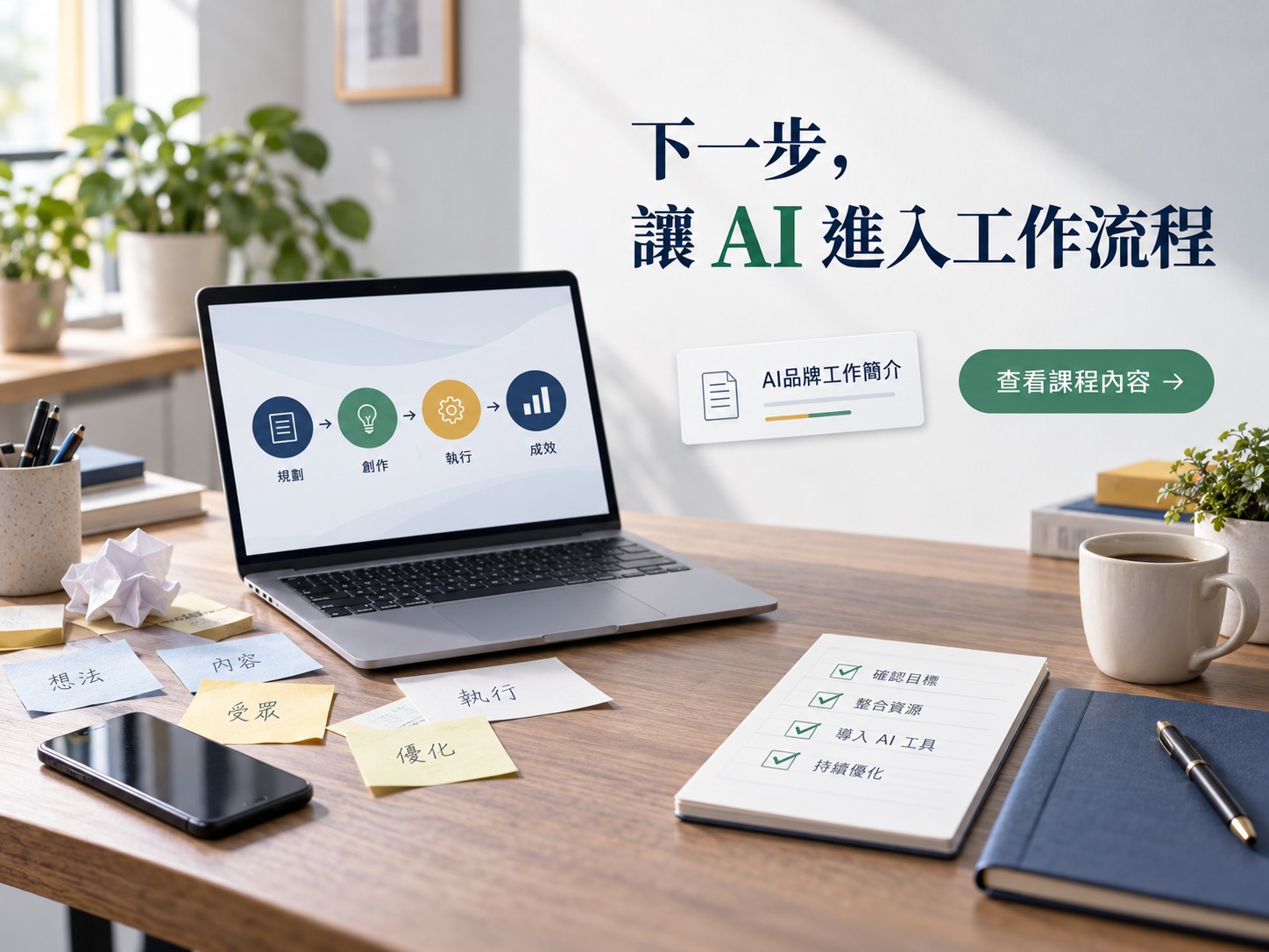讓 AI 先認識你的生意：一頁品牌工作簡介，附烘焙店填寫示範｜呈現讀者準備採取下一步行動